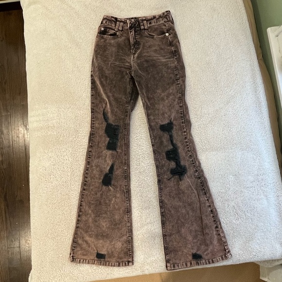 Distressed Corduroy Bell Bottoms [A&F for exposure] - Picture 2 of 5